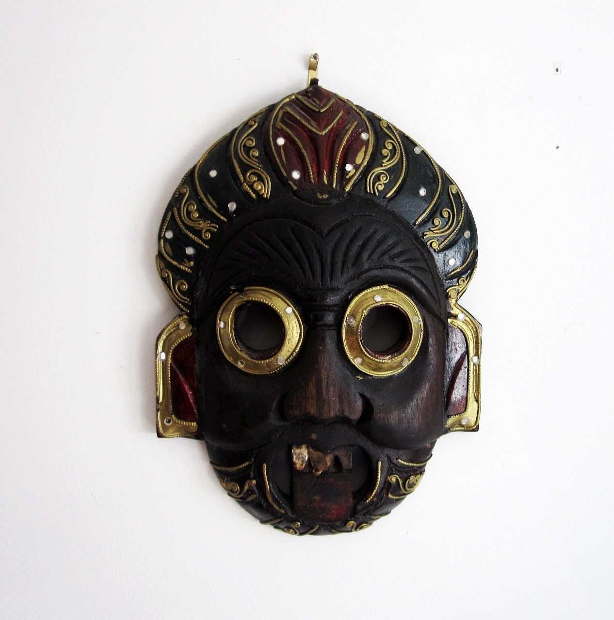 Old Balinese Carved Wood Spirit Mask by LaTrouvaille on Etsy