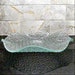 Reserved for Gwen Aqua 'Raindrops' Glass Dish, Quirky Rippled, Curvy Look, Lustrous Mid Century, Unique Find