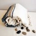 BEACH Towel,NATURAL Cotton ,Eco Friendly PESHTEMAL,High Quality Hand Woven White and Beige Turkish Cotton Bath,Beach,Spa,Yoga,Pool Towel
