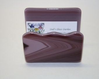 Fused Glass Business Card Holder