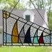 Stained Glass Suncatcher Sailboat Abstract