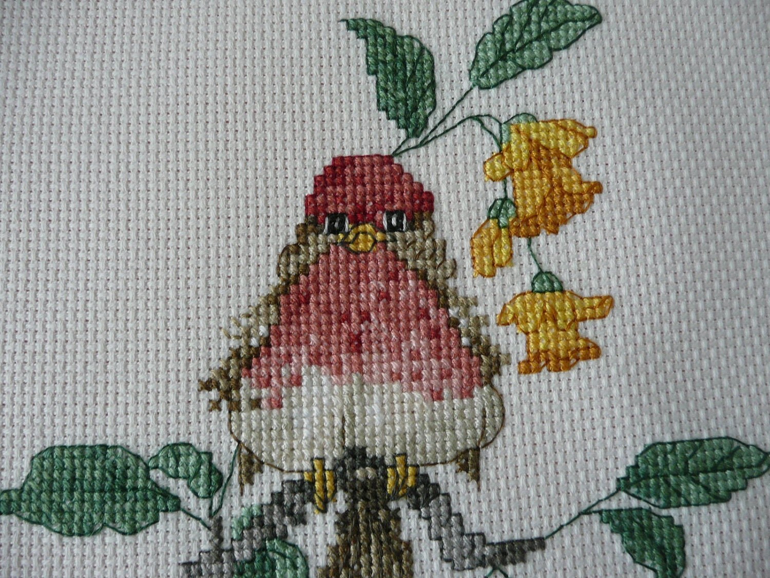 Unframed Counted Cross Stitch Angry Bird Picture