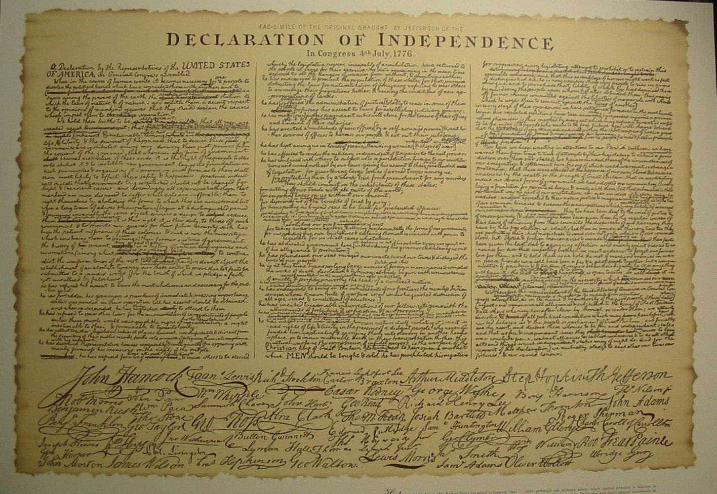 A"Declaration of Independence" large Print from Mississippi Lime Alton