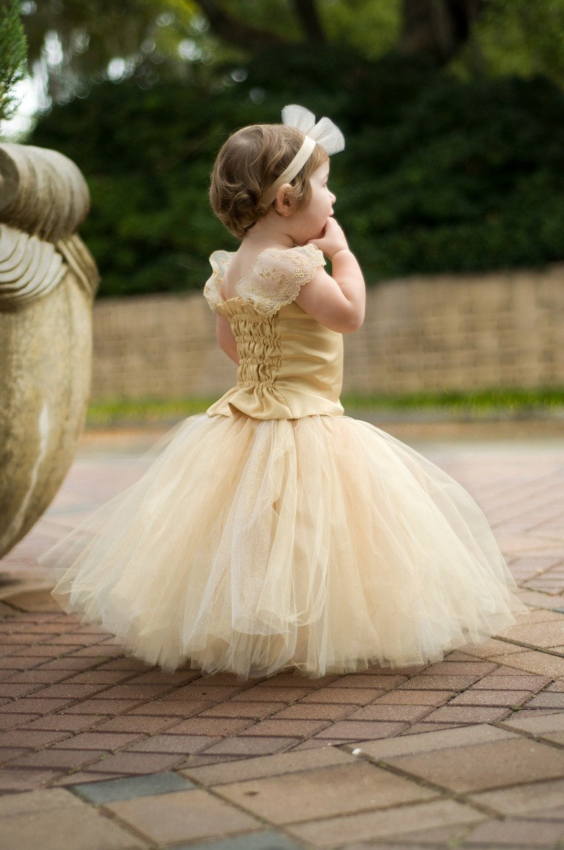Flower girl tutu dresses gold Flower girl tutu dresses gold