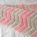 Crochet Ripple Afghan - Lt Pink and Grey