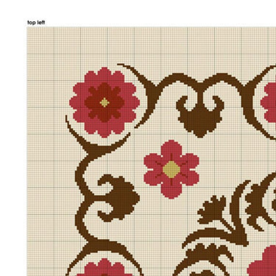 suzani modern needlepoint canvas diy by ModernNeedleworks