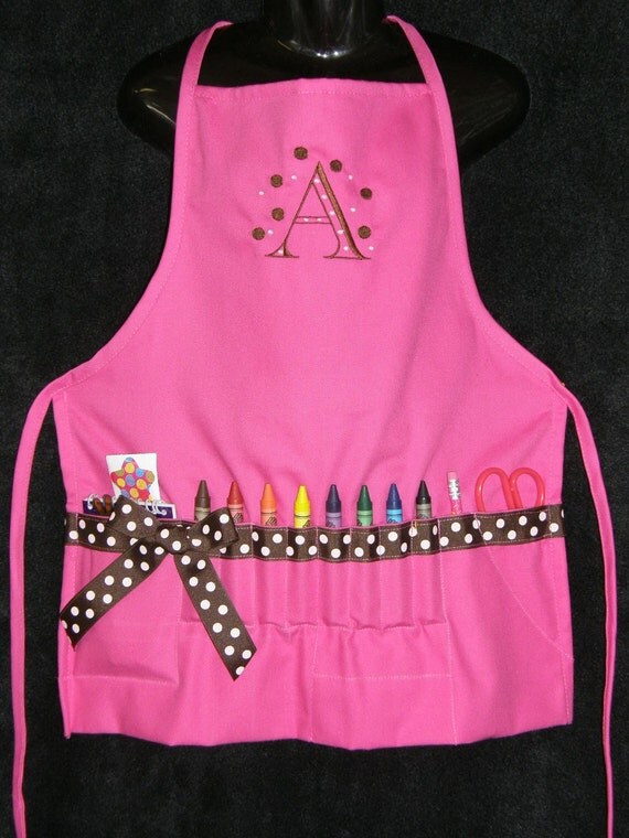 Personalized Child's Crayon Craft Apron for by hancocksembroidery