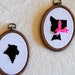 Peep This - Little Bo Peep and her sheep - hand embroidered silhouettes
