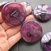 Purple Agate Faceted Giant round coin 50x15mm designer Pendant Beads --8pcs Full Strand