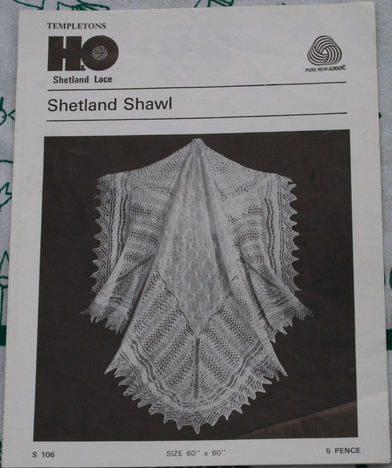 VINTAGE SHETLAND SHAWL KNITTING PATTERN