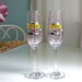 Custom Order Meggie -- Set of 2 Personalized Champagne Flutes