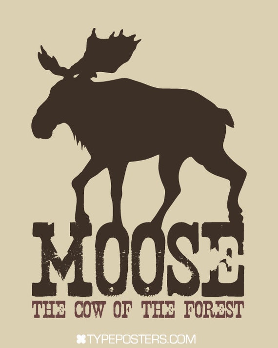 Items similar to Moose - The Cow Of The Forest - Pop Art Print on Etsy