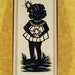 German Girl Silhouette Scherenschnitte Framed