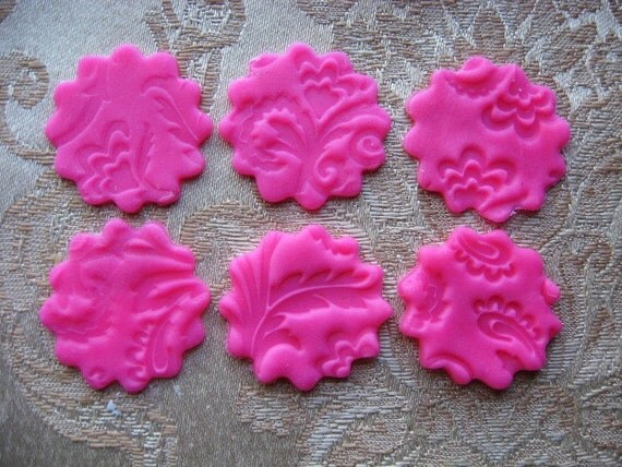 24 Fluted Fondant Circles-More shapes available (EDIBLE) Il_570xn