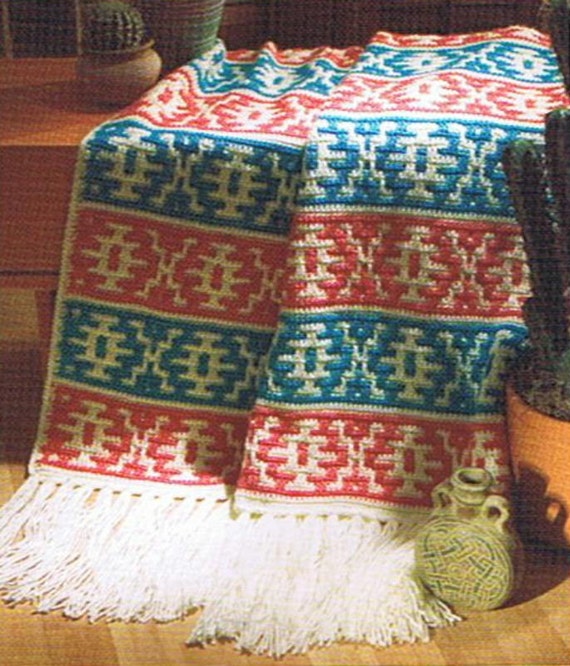 MOSAIC CROCHET THROWS Crochet Pattern Book