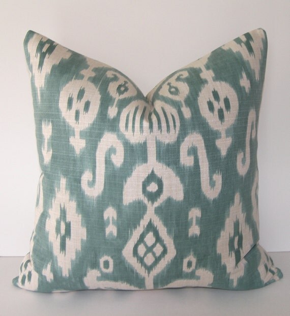Items similar to BOTH SIDES Decorative Designer Ikat Pillow Cover