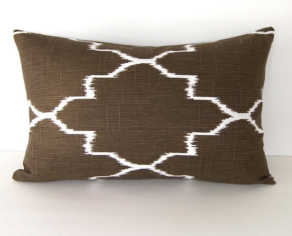 Decorative Designer Lumbar Ikat Pillow Cover in by Loubella1