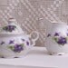 Norcrest Sweet Violets Creamer and Sugar
