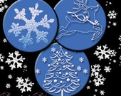 Digital Collage Sheet Christmas 1 inch Circle Images Bottlecap images Holiday no. 132 Il_170x135