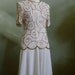 Vintage Stenay Bugle Beaded Evening Top and Coordinating Skirt Bust 34" Waist 22 & 1/2"-32" (gathered)