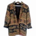 90's patterned fleece blazer size - S/M