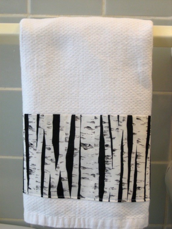 Items similar to Birch Trees Hand Towel on Etsy