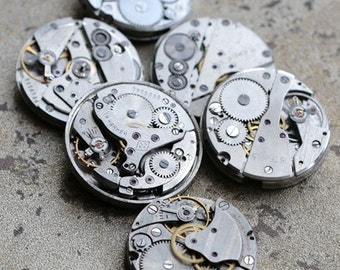 Vintage watch movements -- set of 6