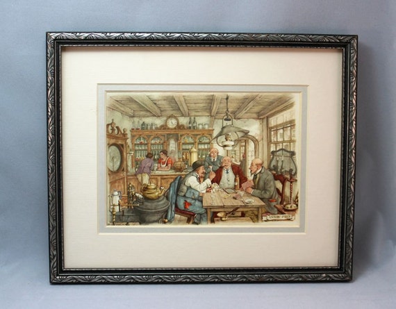 ANTON PIECK The Card Players PRINT perfect by angelinesattic