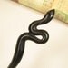 Exquisite Ebony Wood Hair Stick - Snake