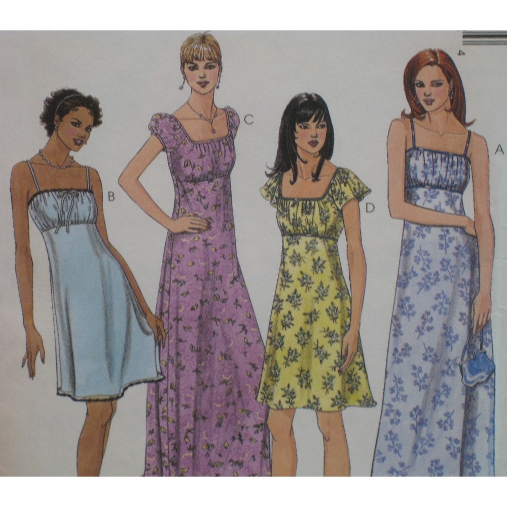 Empire Waist Summer Dress Pattern McCalls No. 2189 UNCUT