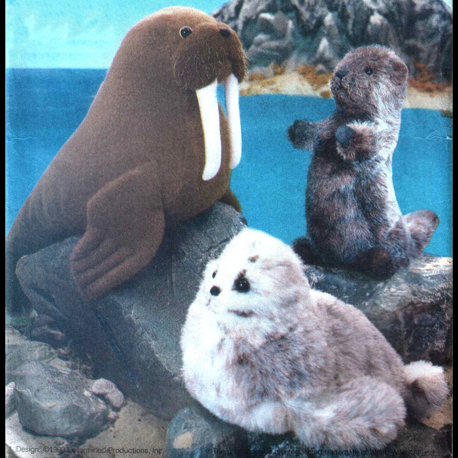 Plush Toy Pattern Baby Seal Otter Walrus Vogue 8012 UNCUT