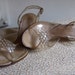 The 1930's Peep-Toe with Etched Heel Sandal