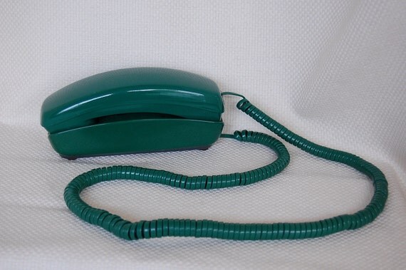 Vintage Trimline Phone with Extra Long Cord by FunkyJunkyVintage