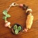 PRETTY Nature OWL bracelet with pinks brown beiges and wood