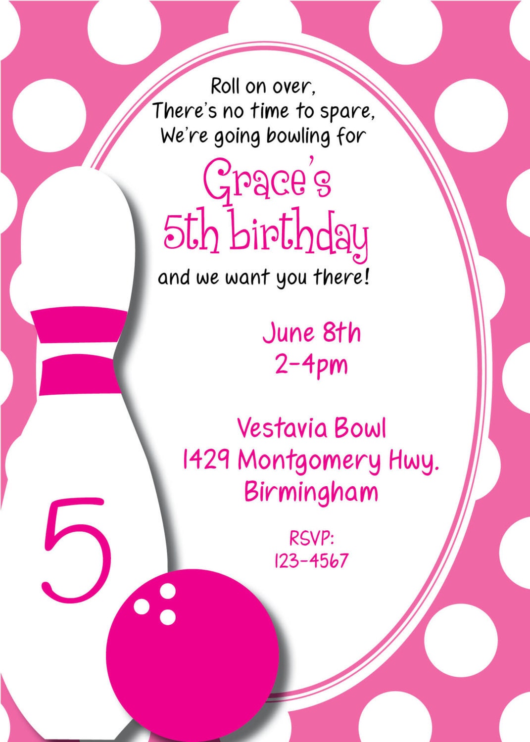 Bowling Birthday Invitations 7