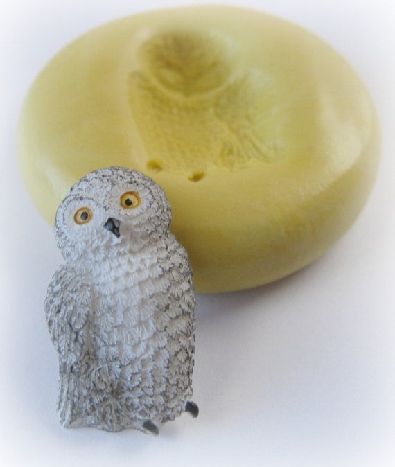 Owl Mold Mould Resin Clay Fondant Wax Jewelry Charms Flexible