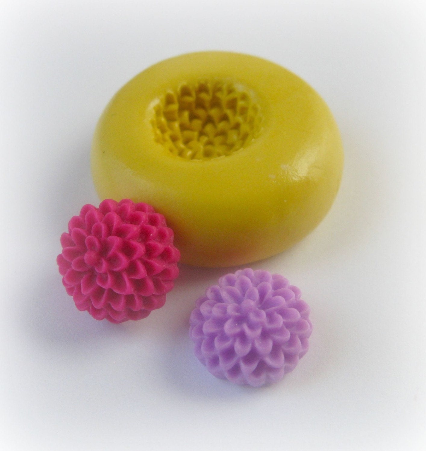 Mum Flower Mold Cupcake Topper Fondant Mould Polymer Clay