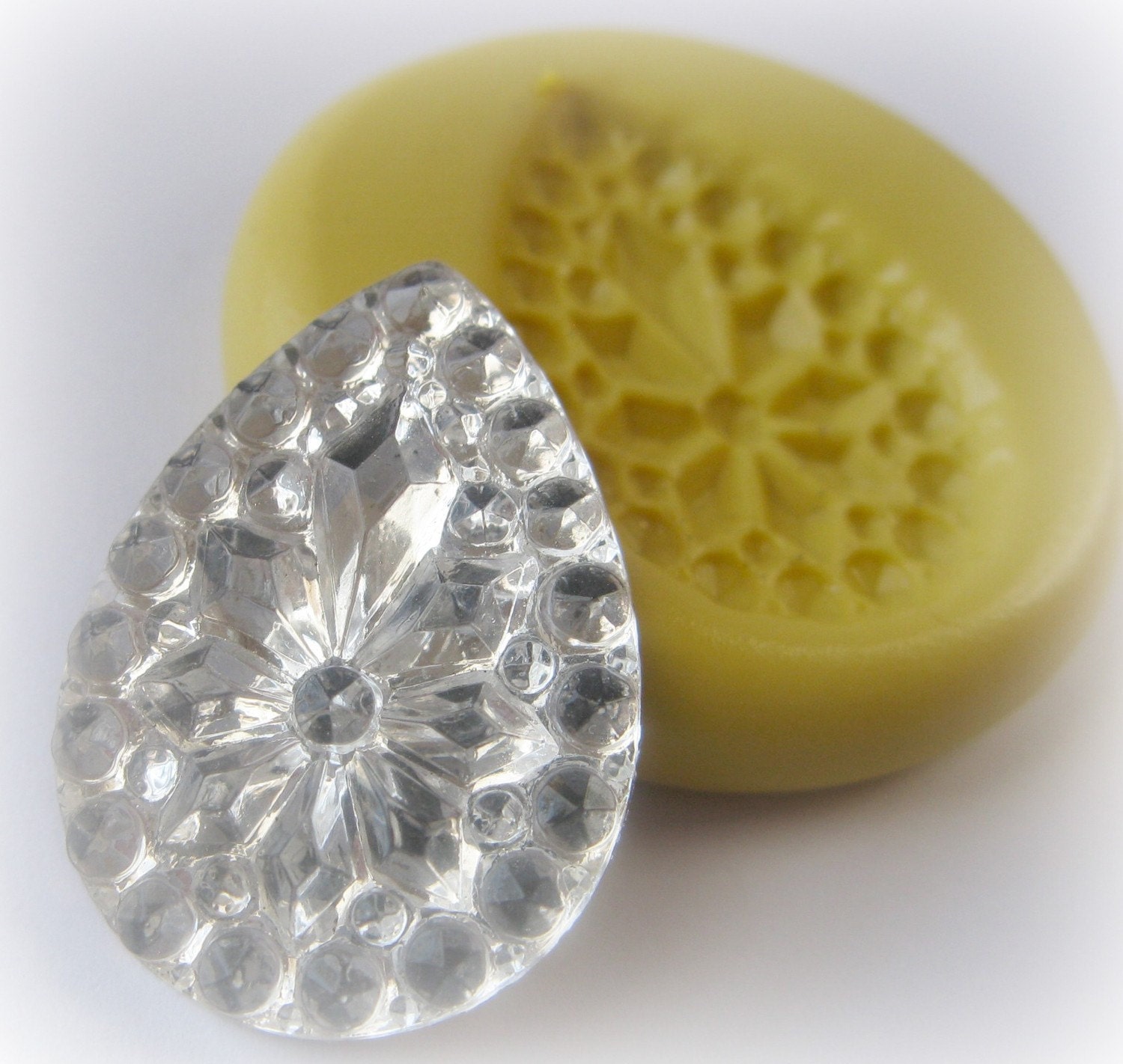 Teardrop Cabochon Mold Jewelry Clay Resin PMC Mould