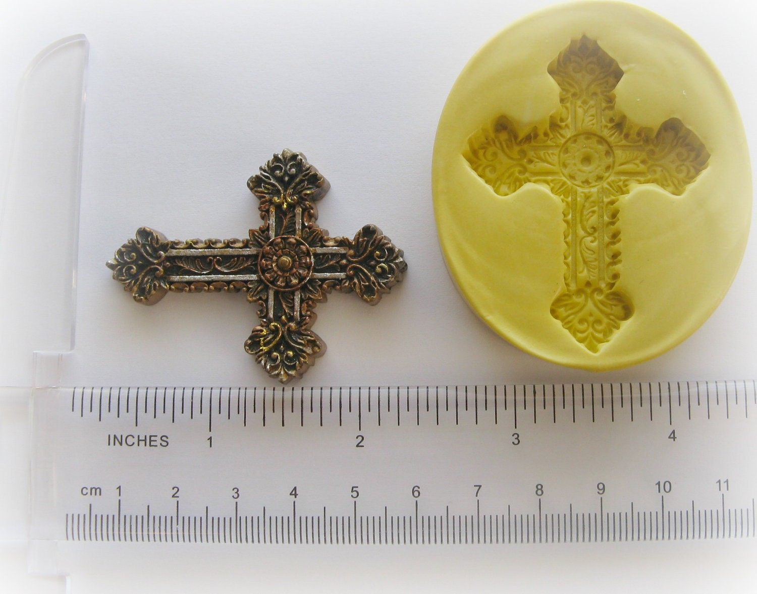 Cross Silicone Mold Resin Polymer Clay Mould