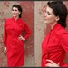 1960's. wrap dress. wiggle dress. large buttons. mad men. Sz m-xl.
