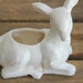 1970's. deer. ceramic planter. cream. vintage.