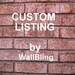 Custom Listing for Emily