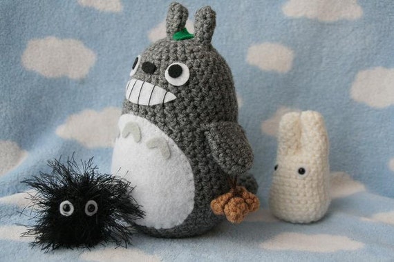 totoro set newborn crochet gift and Neighbor My (Totoro, Totoro Set Soot Small Totoro Crochet White