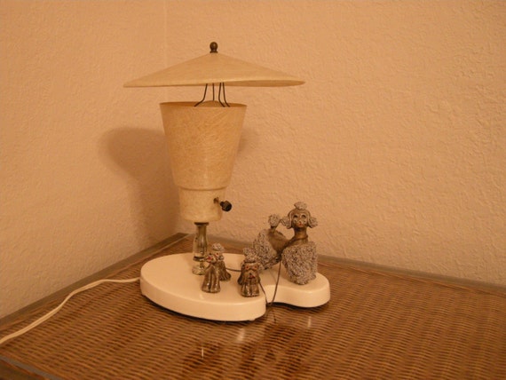 Vintage Poodle Lamp