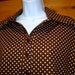 Polka Dot Shirt Blouse Alex Colman Vintage 1970s Size Small/Medium