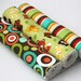 Baby Burp Cloth Set - Gender Neutral Burp Cloths - Red, Green, and Brown - Stripes, Dots, and Woodland Animals