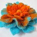 felt handmade flower brooch