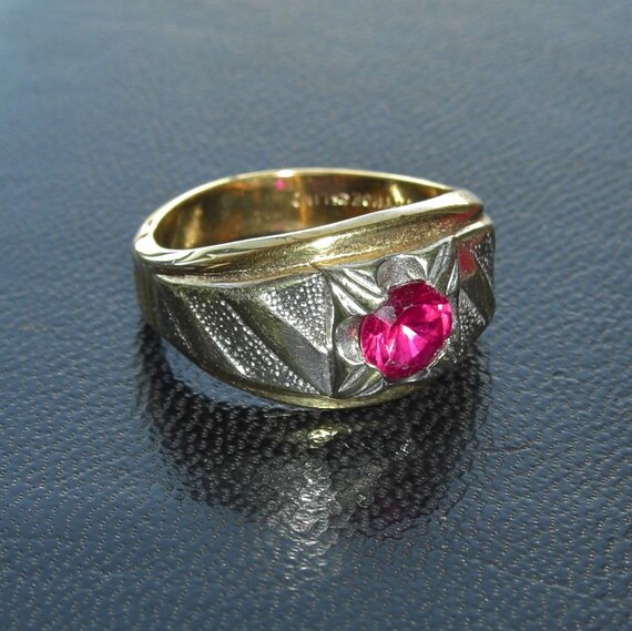 Vintage LIND 14KT HGE Mens Ring Size 12