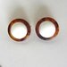 CASTLECLIFF Bakelite & White Plastic Earrings