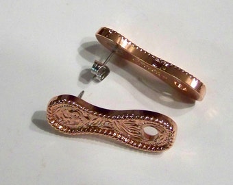 Bright Copper Earring Adapters for Conchos